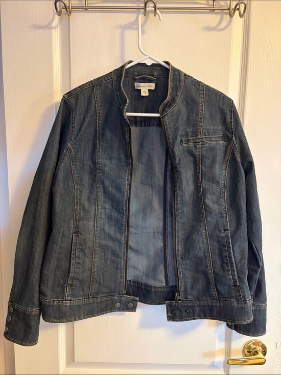 Coldwater creek Jackets & Blazers - Cold water Creek  Denim Jacket in Deep Blue Wash